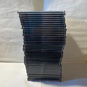 Open Box- Lot 47 Standard Black CD DVD Blu-ray Jewel Cases- Replacement Storage